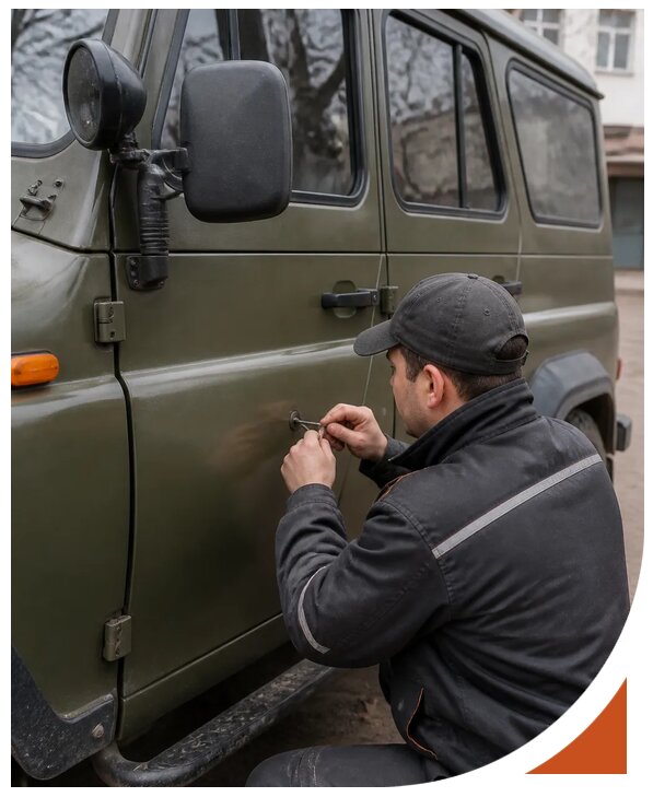 Профессиональное вскрытие автомобиля УАЗ без повреждений в Беслане